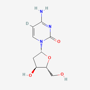 molecular formula C9H13N3O4 B15292081 4-amino-5-deuterio-1-[(2R,4S,5R)-4-hydroxy-5-(hydroxymethyl)oxolan-2-yl]pyrimidin-2-one 