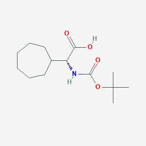 molecular formula C14H25NO4 B1529209 (R)-2-((叔丁氧羰基)氨基)-2-环庚基乙酸 CAS No. 1860033-48-2
