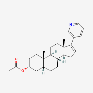 [(3R,5R,8R,9S,10S,13S,14S)-10,13-dimethyl-17-pyridin-3-yl-2,3,4,5,6,7,8,9,11,12,14,15-dodecahydro-1H-cyclopenta[a]phenanthren-3-yl] acetate