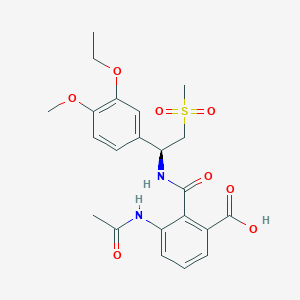 3-(Acetylamino)-2-[[[(1S)-1-(3-ethoxy-4-methoxyphenyl)-2-(methylsulfonyl)ethyl]amino]carbonyl]benzoic Acid (Apremilast Benzoic Acid)