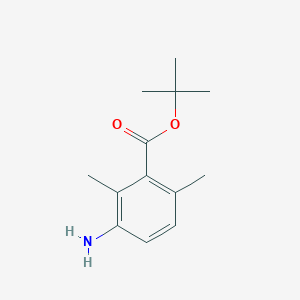 molecular formula C13H19NO2 B15292221 Tert-butyl 3-amino-2,6-dimethylbenzoate 