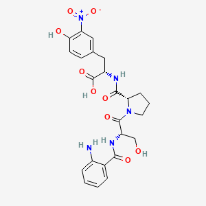 molecular formula C24H27N5O9 B1529230 Abz-ser-pro-3-nitro-tyr-OH CAS No. 553644-01-2