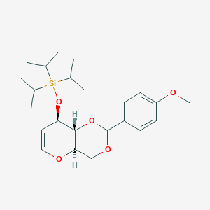 [(4aR,8R,8aR)-2-(4-methoxyphenyl)-4,4a,8,8a-tetrahydropyrano[3,2-d][1,3]dioxin-8-yl]oxy-tri(propan-2-yl)silane