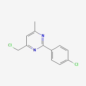 molecular formula C12H10Cl2N2 B1529241 4-(Chloromethyl)-2-(4-chlorophenyl)-6-methylpyrimidine CAS No. 1340094-11-2