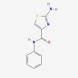 molecular formula C10H9N3OS B1529243 2-amino-N-phenyl-1,3-thiazole-4-carboxamide CAS No. 1340272-93-6