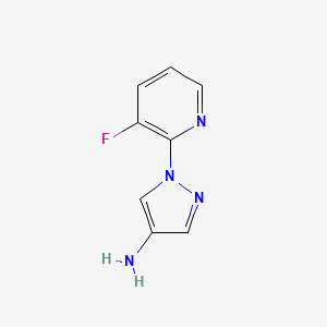 molecular formula C8H7FN4 B1529251 1-(3-fluoropyridin-2-yl)-1H-pyrazol-4-amine CAS No. 1339916-52-7