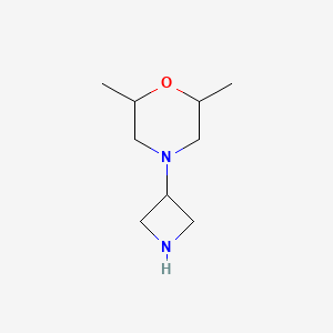 molecular formula C9H18N2O B1529254 4-(氮杂环丁-3-基)-2,6-二甲基吗啉 CAS No. 1342191-46-1