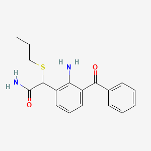 2-Amino-3-benzoyl-alpha-(propylthio)benzeneacetamide