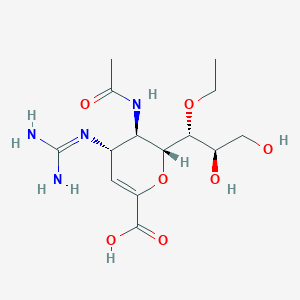 5-(Acetylamino)-4-[(aminoiminomethyl)amino]-2,6-anhydro-3,4,5-trideoxy-7-O-ethyl-D-glycero-D-galacto-non-2-enonic Acid