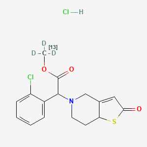 trideuterio(113C)methyl 2-(2-chlorophenyl)-2-(2-oxo-4,6,7,7a-tetrahydrothieno[3,2-c]pyridin-5-yl)acetate;hydrochloride