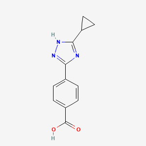molecular formula C12H11N3O2 B1529273 4-(3-cyclopropyl-1H-1,2,4-triazol-5-yl)benzoic acid CAS No. 1375474-58-0
