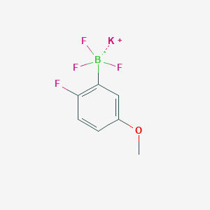 molecular formula C7H6BF4KO B15292739 Potassium trifluoro(2-fluoro-5-methoxyphenyl)boranuide 