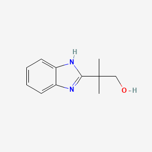 molecular formula C11H14N2O B1529274 2-(1H-1,3-benzodiazol-2-yl)-2-methylpropan-1-ol CAS No. 1083423-83-9