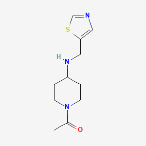 molecular formula C11H17N3OS B1529275 1-{4-[(1,3-Thiazol-5-ylmethyl)amino]piperidin-1-yl}ethan-1-one CAS No. 1342634-06-3