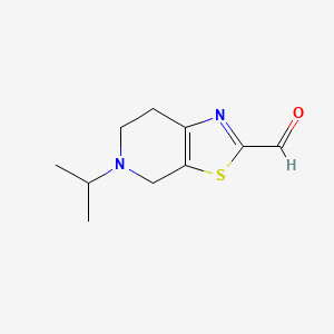 molecular formula C10H14N2OS B1529278 5-(propan-2-yl)-4H,5H,6H,7H-[1,3]thiazolo[5,4-c]pyridine-2-carbaldehyde CAS No. 1341653-34-6