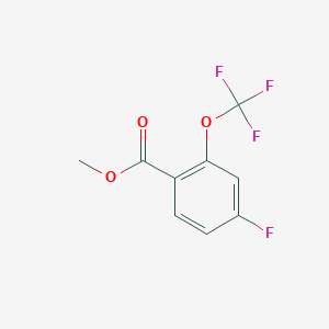 molecular formula C9H6F4O3 B15292800 Methyl 4-fluoro-2-(trifluoromethoxy)benzoate 