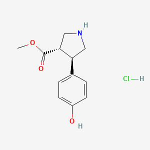 methyl (3S,4R)-4-(4-hydroxyphenyl)pyrrolidine-3-carboxylate hydrochloride