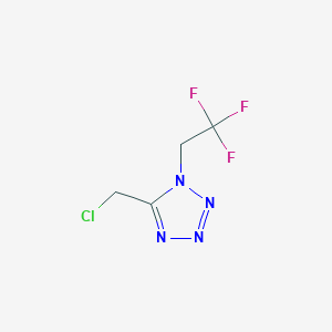 molecular formula C4H4ClF3N4 B1529285 5-(chloromethyl)-1-(2,2,2-trifluoroethyl)-1H-1,2,3,4-tetrazole CAS No. 1341047-82-2