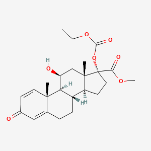 methyl (8S,9S,10R,11S,13S,14S,17R)-17-ethoxycarbonyloxy-11-hydroxy-10,13-dimethyl-3-oxo-7,8,9,11,12,14,15,16-octahydro-6H-cyclopenta[a]phenanthrene-17-carboxylate