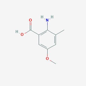 molecular formula C9H11NO3 B1529293 2-Amino-5-methoxy-3-methylbenzoic acid CAS No. 1180497-46-4