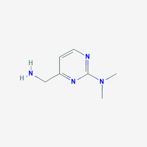 molecular formula C7H12N4 B1529297 4-(氨甲基)-N,N-二甲基嘧啶-2-胺 CAS No. 944902-02-7