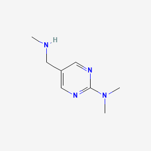 molecular formula C8H14N4 B1529301 N,N-dimethyl-5-[(methylamino)methyl]pyrimidin-2-amine CAS No. 1339903-62-6