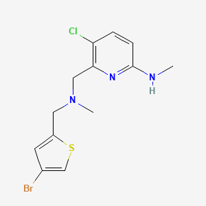molecular formula C13H15BrClN3S B1529303 6-({[(4-bromothiophen-2-yl)methyl](methyl)amino}methyl)-5-chloro-N-methylpyridin-2-amine CAS No. 1411372-77-4