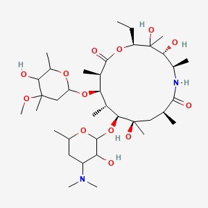 (2S,4R,5R,8S,10R,11S,12R,13R,14R)-11-[4-(dimethylamino)-3-hydroxy-6-methyloxan-2-yl]oxy-2-ethyl-3,4,10-trihydroxy-13-(5-hydroxy-4-methoxy-4,6-dimethyloxan-2-yl)oxy-3,5,8,10,12,14-hexamethyl-1-oxa-6-azacyclopentadecane-7,15-dione