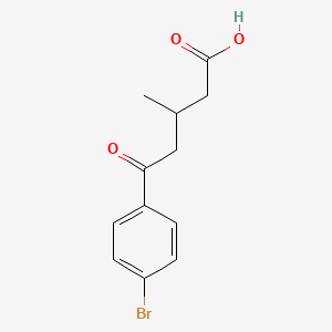 molecular formula C12H13BrO3 B1529304 5-(4-Bromophenyl)-3-methyl-5-oxopentanoic acid CAS No. 1343735-62-5