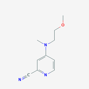 molecular formula C10H13N3O B1529310 4-[(2-Methoxyethyl)(methyl)amino]pyridine-2-carbonitrile CAS No. 1342241-76-2