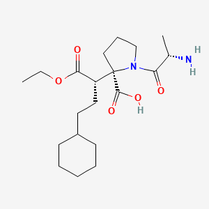 (2R)-1-[(2S)-2-aminopropanoyl]-2-[(2S)-4-cyclohexyl-1-ethoxy-1-oxobutan-2-yl]pyrrolidine-2-carboxylic acid