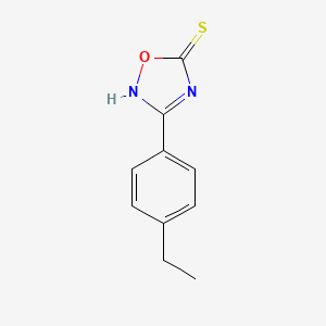 molecular formula C10H10N2OS B1529314 3-(4-Ethylphenyl)-1,2,4-oxadiazole-5-thiol CAS No. 1339756-90-9