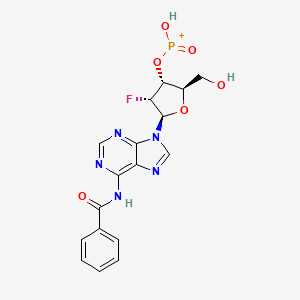 [(2R,3R,4R,5R)-5-(6-benzamidopurin-9-yl)-4-fluoro-2-(hydroxymethyl)oxolan-3-yl]oxy-hydroxy-oxophosphanium