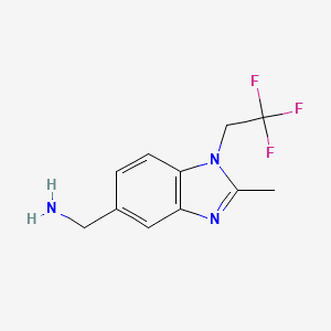 (2-methyl-1-(2,2,2-trifluoroethyl)-1H-benzo[d]imidazol-5-yl)methanamine