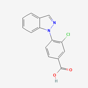 molecular formula C14H9ClN2O2 B1529322 3-氯-4-(1H-吲唑-1-基)苯甲酸 CAS No. 1283004-89-6