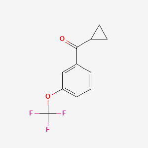 molecular formula C11H9F3O2 B1529324 环丙基[3-(三氟甲氧基)苯基]甲酮 CAS No. 1341065-96-0
