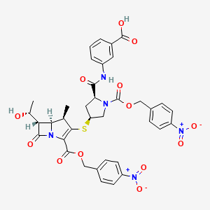 2-[(4-Nitrophenyl)methyl] (4R,5S,6S)-3-[[(3S,5S)-5-[[(3-carboxyphenyl)amino]carbonyl]-1-[[(4-nitrophenyl)methoxy]carbonyl]-3-pyrrolidinyl]thio]-6-[(1R)-1-hydroxyethyl]-4-methyl-7-oxo-1-azabicyclo[3.2.0]hept-2-ene-2-carboxylate