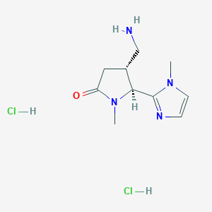 (4R,5S)-4-(aminomethyl)-1-methyl-5-(1-methylimidazol-2-yl)pyrrolidin-2-one;dihydrochloride