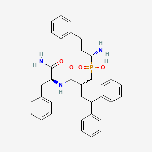 molecular formula C35H40N3O4P B15293330 [(2R)-2-[[(2S)-1-amino-1-oxo-3-phenylpropan-2-yl]carbamoyl]-4,4-diphenylbutyl]-[(1R)-1-amino-3-phenylpropyl]phosphinic acid 