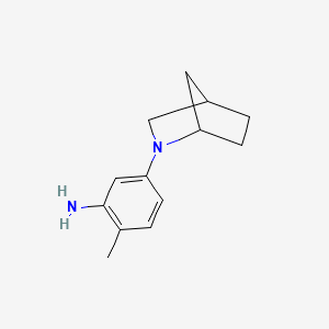 molecular formula C13H18N2 B1529343 5-{2-Azabicyclo[2.2.1]heptan-2-yl}-2-methylaniline CAS No. 1340189-20-9