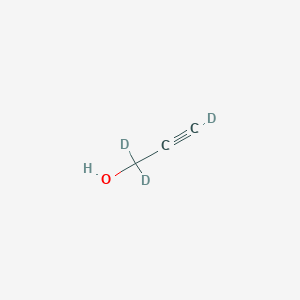 molecular formula C3H4O B15293512 1,1,3-Trideuterioprop-2-yn-1-ol 