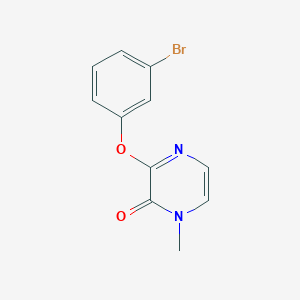 molecular formula C11H9BrN2O2 B1529356 3-(3-Bromophenoxy)-1-methyl-1,2-dihydropyrazin-2-one CAS No. 1411329-52-6