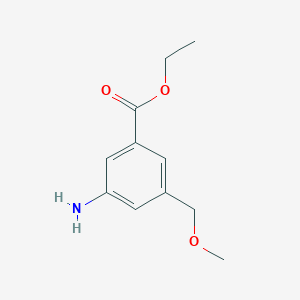 molecular formula C11H15NO3 B1529359 Ethyl 3-amino-5-(methoxymethyl)benzoate CAS No. 1340539-10-7