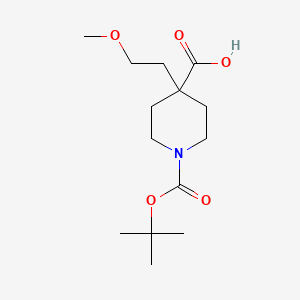 molecular formula C14H25NO5 B1529362 1-(tert-Butoxycarbonyl)-4-(2-methoxyethyl)piperidine-4-carboxylic acid CAS No. 1231158-30-7