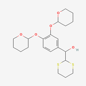 a-[3,4-Bis[(tetrahydro-2H-pyran-2-yl)oxy]phenyl]-1,3-dithiane-2-methanol