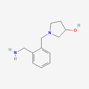 molecular formula C12H18N2O B1529368 1-{[2-(Aminomethyl)phenyl]methyl}pyrrolidin-3-ol CAS No. 1340306-85-5
