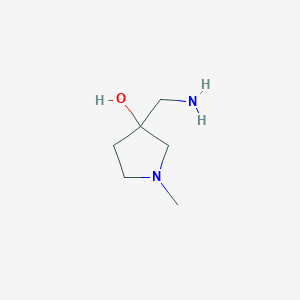 molecular formula C6H14N2O B1529369 3-(Aminomethyl)-1-methylpyrrolidin-3-ol CAS No. 1342062-26-3