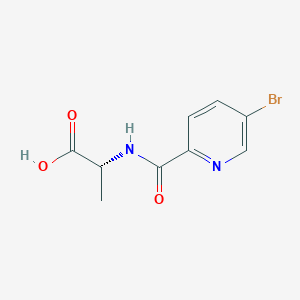 molecular formula C9H9BrN2O3 B1529370 (2R)-2-[(5-bromopyridin-2-yl)formamido]propanoic acid CAS No. 1344934-61-7