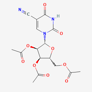 [(2R,3R,4R,5R)-3,4-diacetyloxy-5-(5-cyano-2,4-dioxopyrimidin-1-yl)oxolan-2-yl]methyl acetate