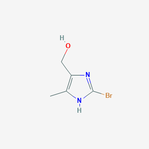 molecular formula C5H7BrN2O B15293743 2-Bromo-4-methyl-1H-imidazole-5-methanol 